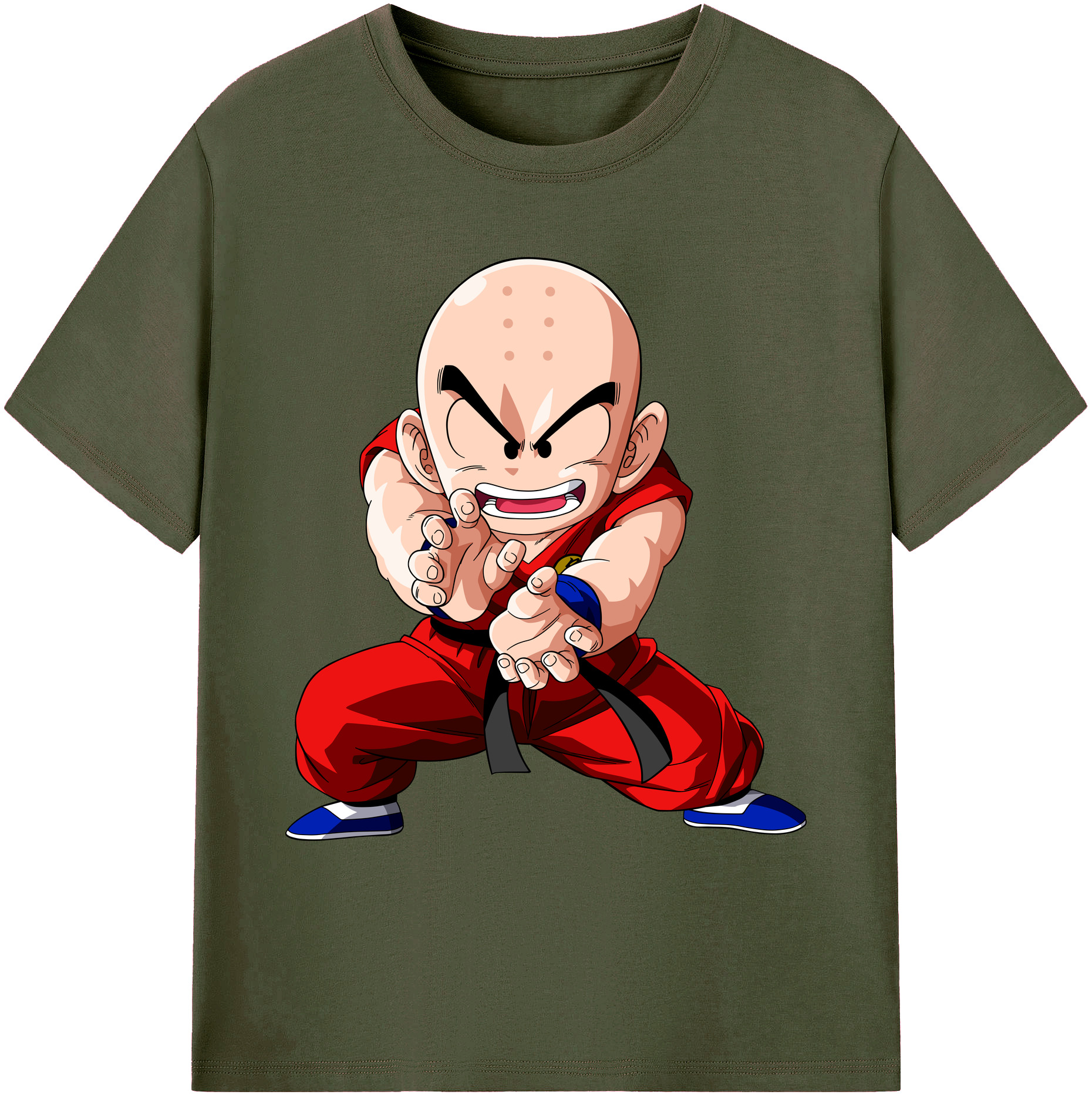 ドラゴンボール クリリン DRAGON BALL krillin 綿100％ メンズ半袖Tシャツ｜肌触りやわらか＆通気性